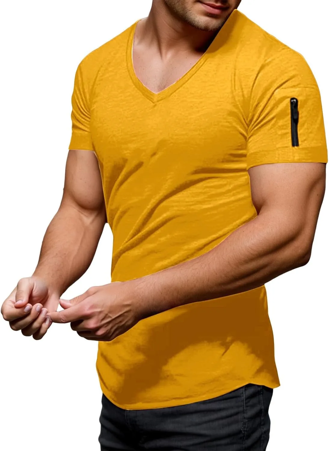 Мужская футболка V-образным вырезом Slim Fit
Мужская футболка V-образным вырезом Slim Fit