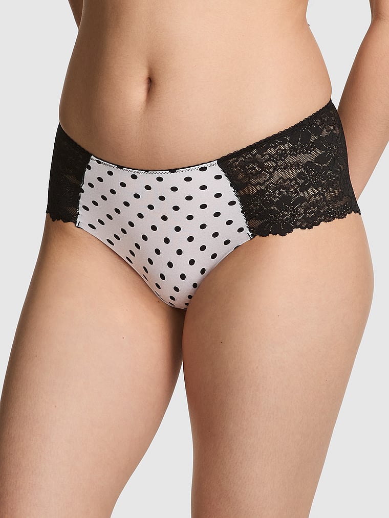 Непоказные нахальные трусики Pink, lace-trim black and white polka dot print
Непоказные нахальные трусики Pink, lace-trim black and white polka dot print