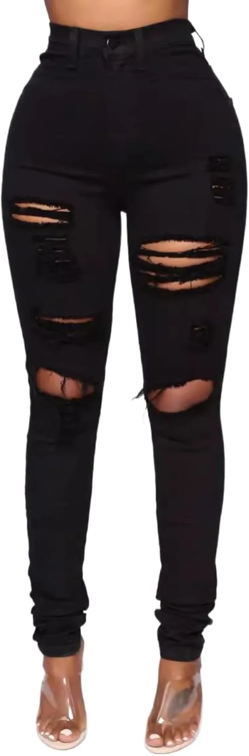 Женские джинсы slim с потертостями и дырками high waist Zylphorix
Женские джинсы slim с потертостями и дырками high waist Zylphorix