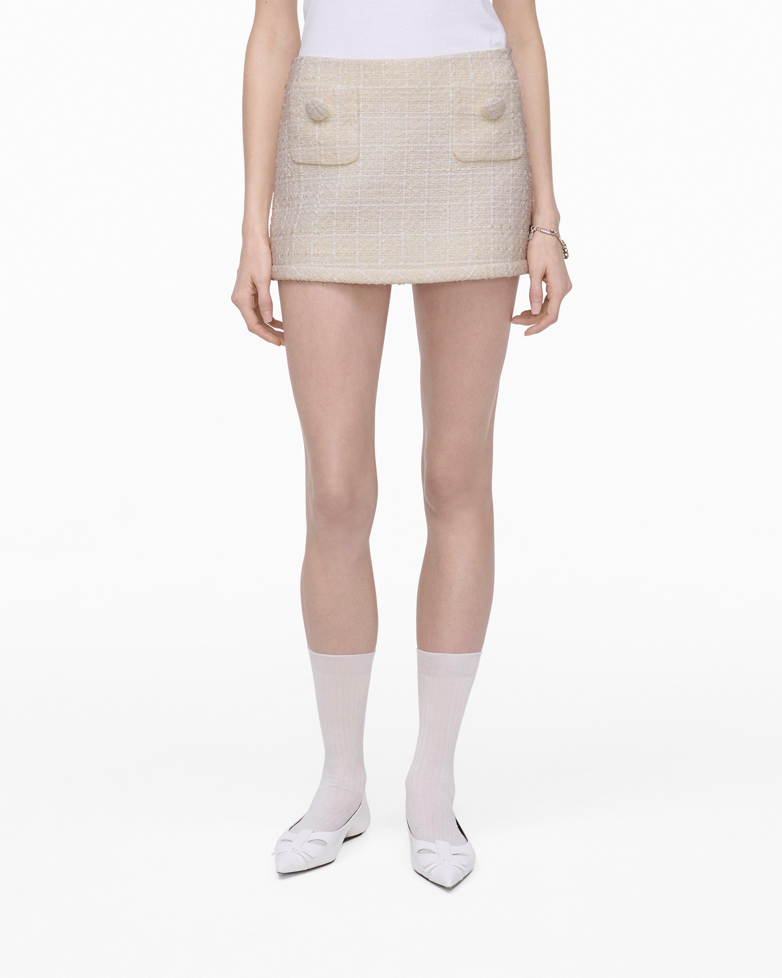 Мини-юбка из твида Marc Jacobs, слоновая кость 
Мини-юбка из твида Marc Jacobs, слоновая кость