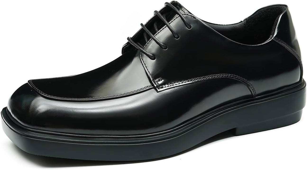 Мужские черные классические туфли Santimon из натуральной кожи - модные офисные дерби с квадратным носком для выпускного, свадьбы, смокинга, бизнеса и повседневной носки
Мужские черные классические туфли Santimon из натуральной кожи - модные офисные дерби с квадратным носком для выпускного, свадьбы, смокинга, бизнеса и повседневной носки