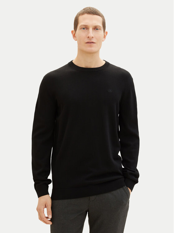 Свитер обычного кроя Tom Tailor, черный 
Свитер обычного кроя Tom Tailor, черный