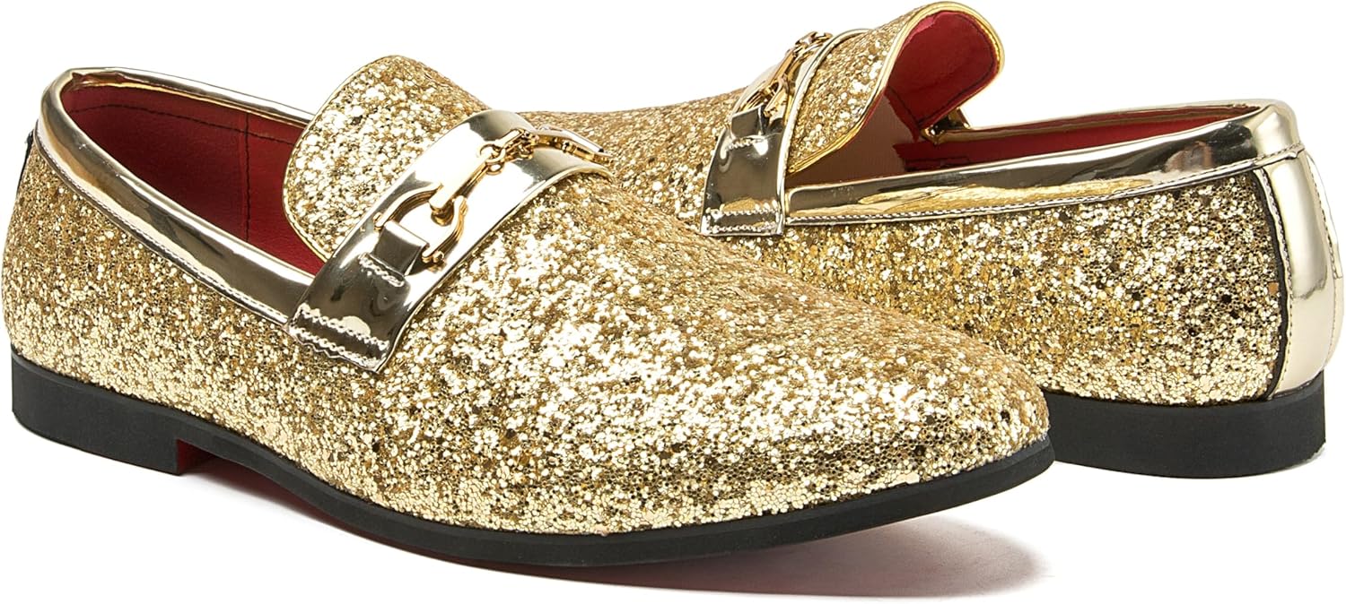 Мужские лоферы с металлической текстурой, на шнуровке, с блестками и пайетками, модная свадебная обувь золотого цвета Yicasxihe
Мужские лоферы с металлической текстурой, на шнуровке, с блестками и пайетками, модная свадебная обувь золотого цвета Yicasxihe