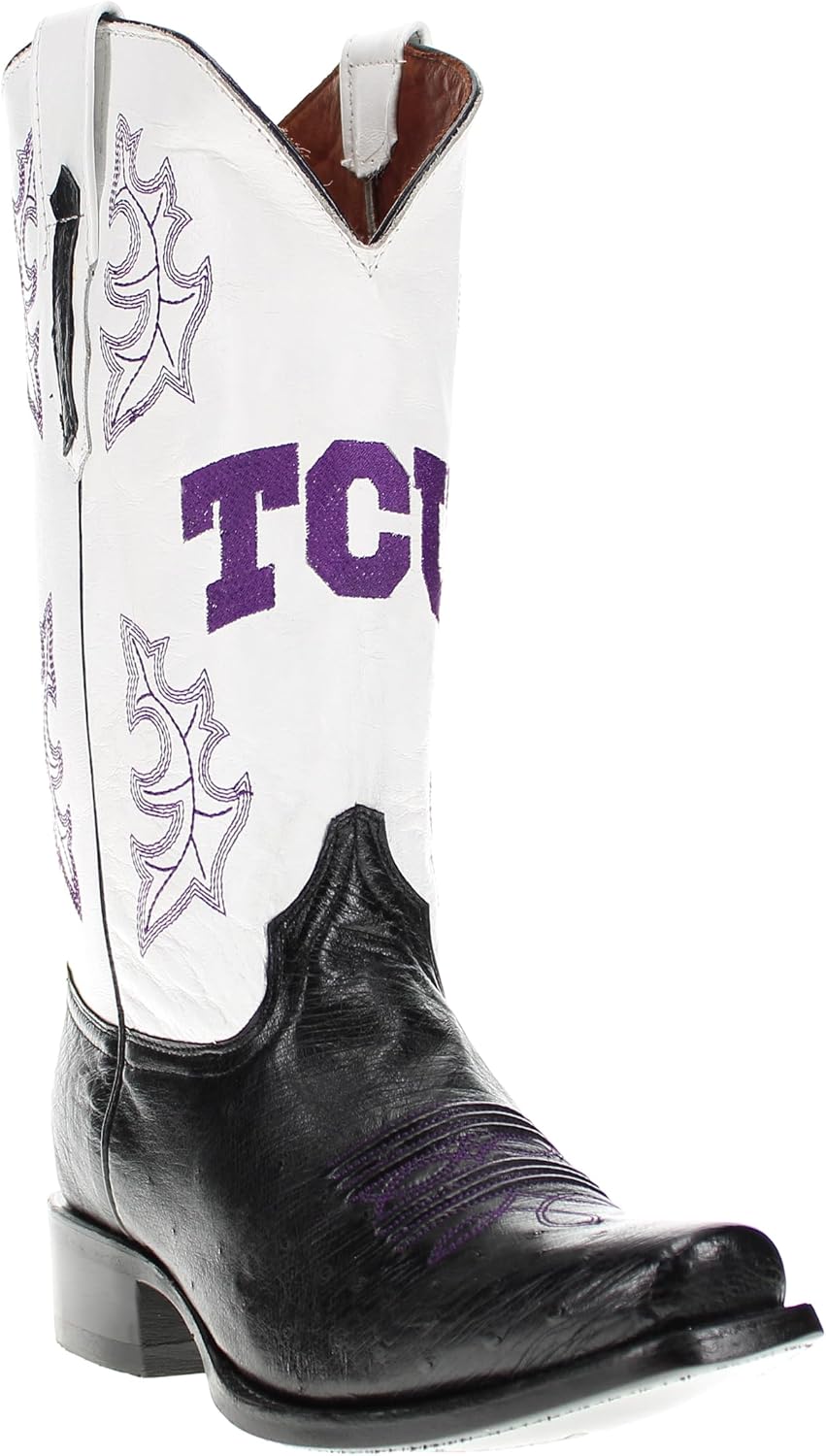 Мужские ковбойские сапоги Vaccari Brooks из гладкой страусовой кожи с вышивкой NCAA Athletics в стиле вестерн, 8 Narrow Square Tcu Horned Frogs
Мужские ковбойские сапоги Vaccari Brooks из гладкой страусовой кожи с вышивкой NCAA Athletics в стиле вестерн, 8 Narrow Square Tcu Horned Frogs
