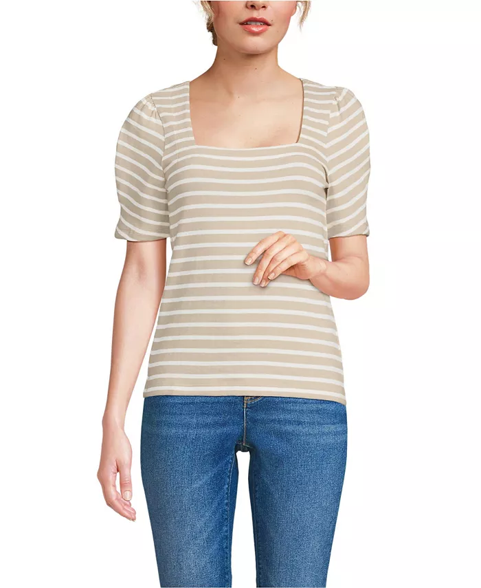 Женский топ Mariner с рукавами-фонариками и квадратным вырезом Lands' End, белый
Женский топ Mariner с рукавами-фонариками и квадратным вырезом Lands' End, белый