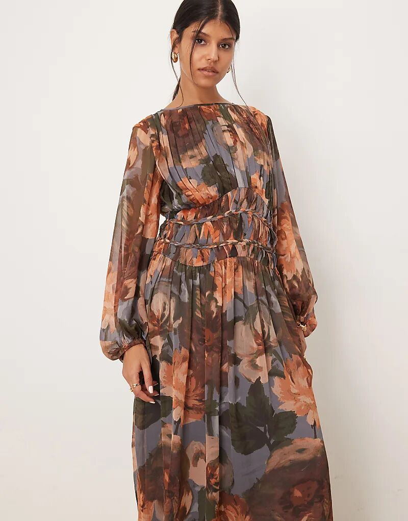 Платье макси ASOS DESIGN в технике макраме с приталенной отделкой и крупным цветочным принтом
Платье макси ASOS DESIGN в технике макраме с приталенной отделкой и крупным цветочным принтом