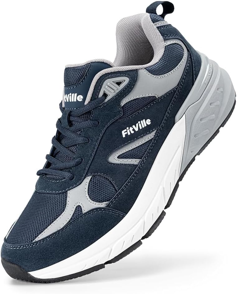 Широкие кроссовки FitVille для мужчин, дополнительная ширина, с поддержкой свода стопы для плоскостопия, облегчение боли в пятке, подошвенный фасциит - Rebound NEO V1, синий/серый/темно-синий
Широкие кроссовки FitVille для мужчин, дополнительная ширина, с поддержкой свода стопы для плоскостопия, облегчение боли в пятке, подошвенный фасциит - Rebound NEO V1, синий/серый/темно-синий