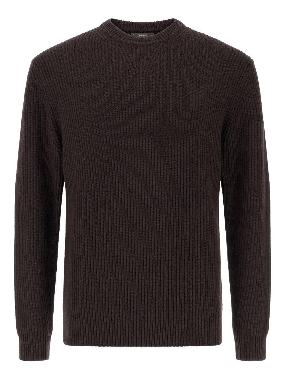 Свитер в рубчик с круглым вырезом Boggi Milano, коричневый
Свитер в рубчик с круглым вырезом Boggi Milano, коричневый