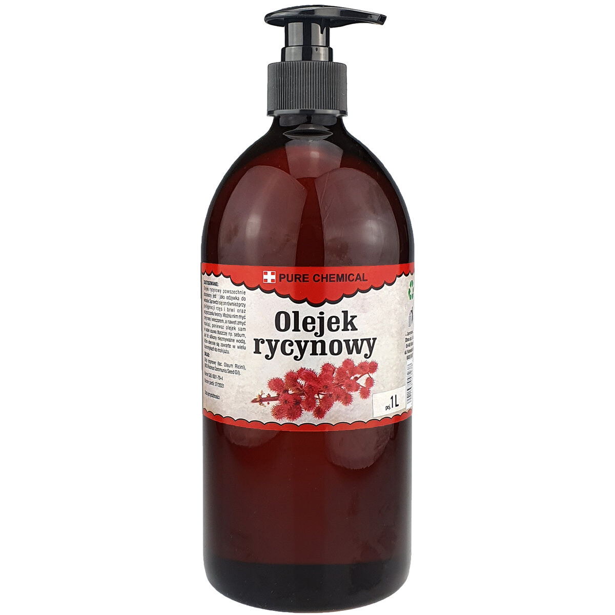 Pure Chemie, Натуральное нерафинированное касторовое масло холодного отжима + дозатор, 1л
Pure Chemie, Натуральное нерафинированное касторовое масло холодного отжима + дозатор, 1л