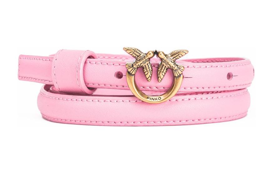 PINKO Кожаный ремень с пряжкой, Pink 
PINKO Кожаный ремень с пряжкой, Pink