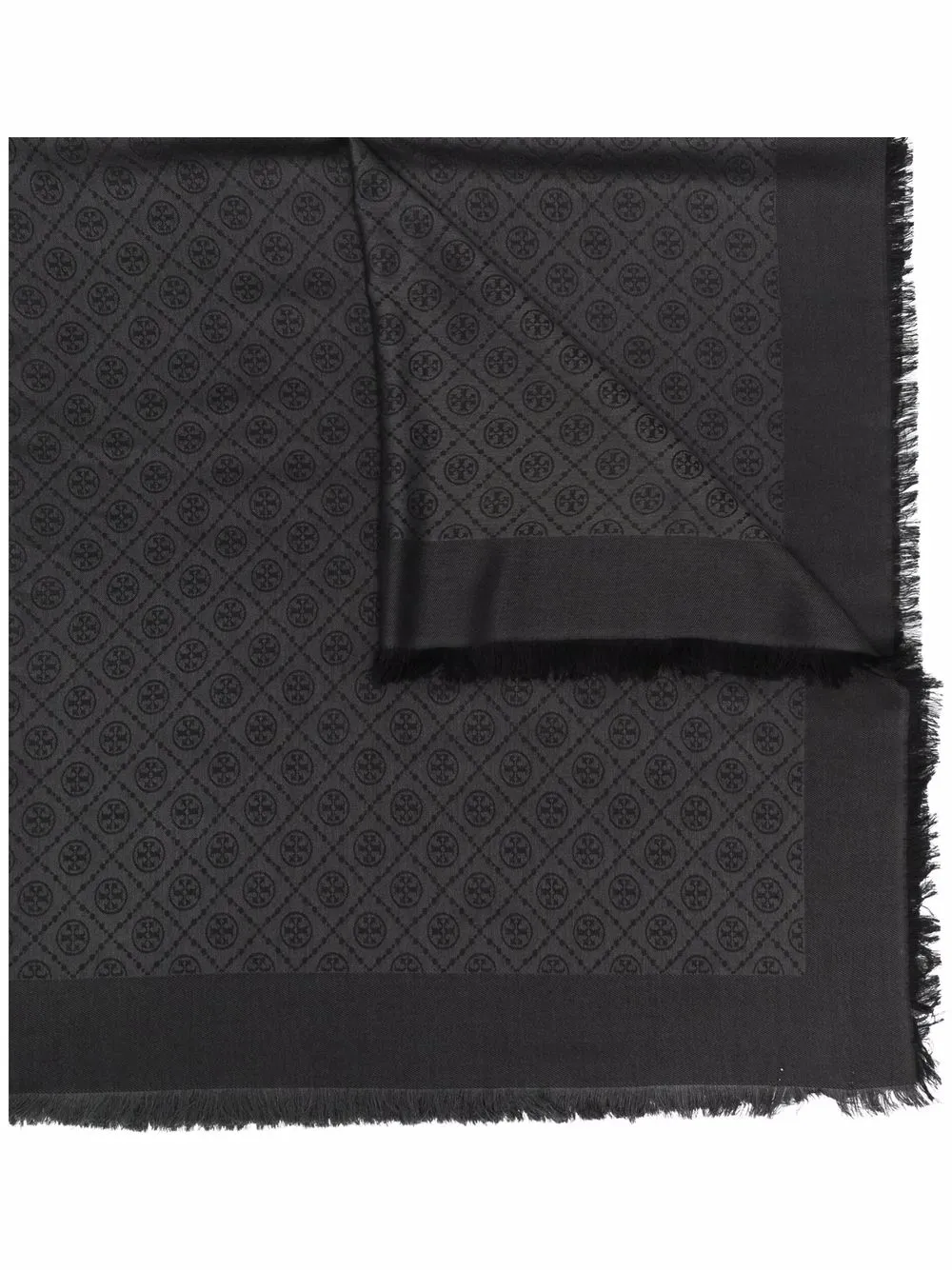 Шарф с вышивкой и бахромой Tory Burch, черный
Шарф с вышивкой и бахромой Tory Burch, черный