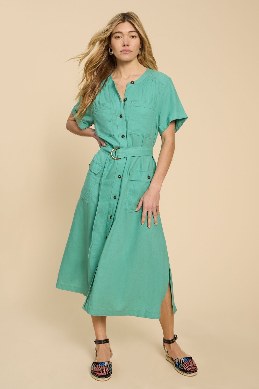 Платье-Рубашка орехового цвета из смесового льна White Stuff, синий
Платье-Рубашка орехового цвета из смесового льна White Stuff, синий