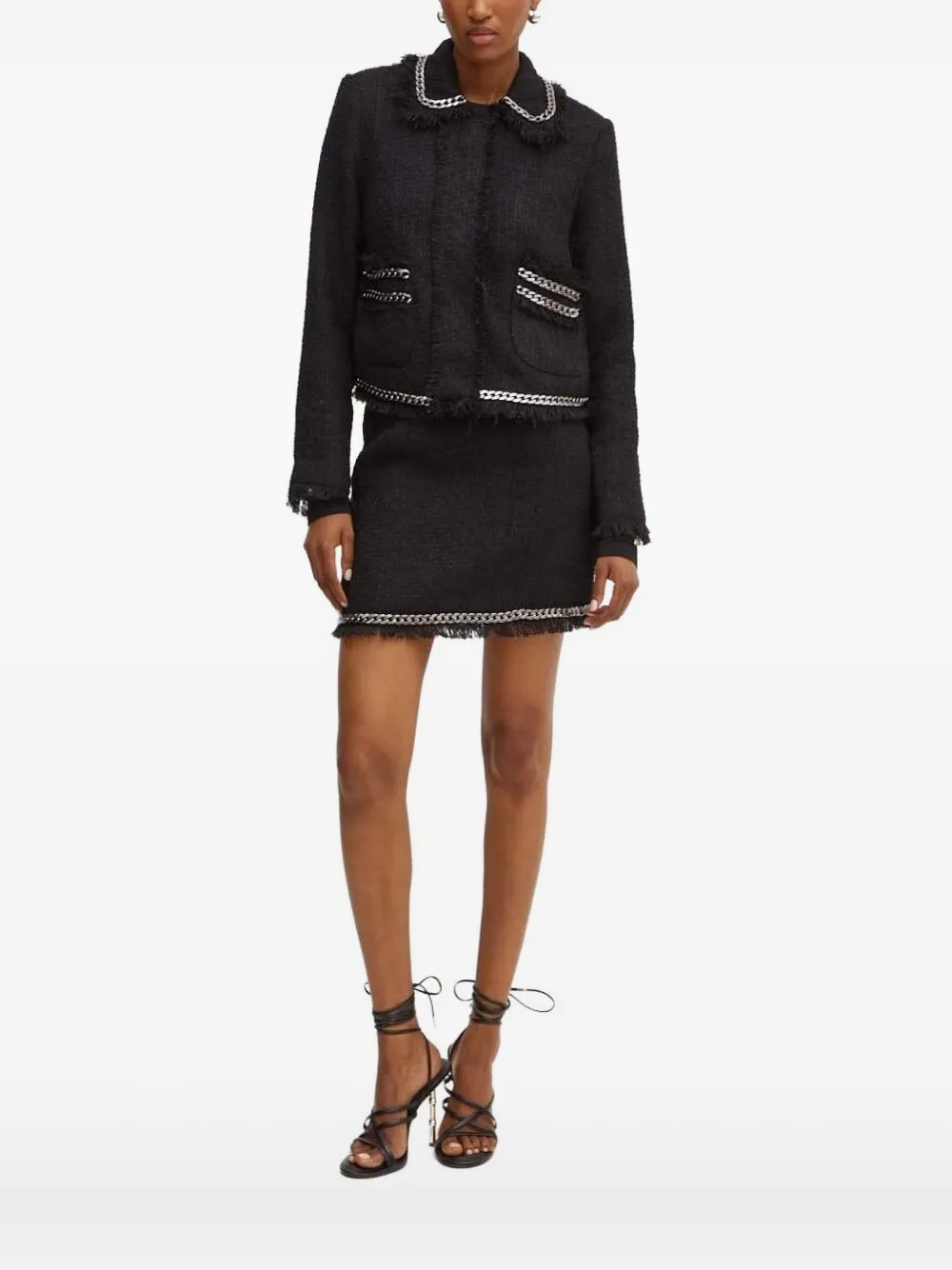 Твидовый жакет с цепочкой Silvian Heach, черный
Твидовый жакет с цепочкой Silvian Heach, черный