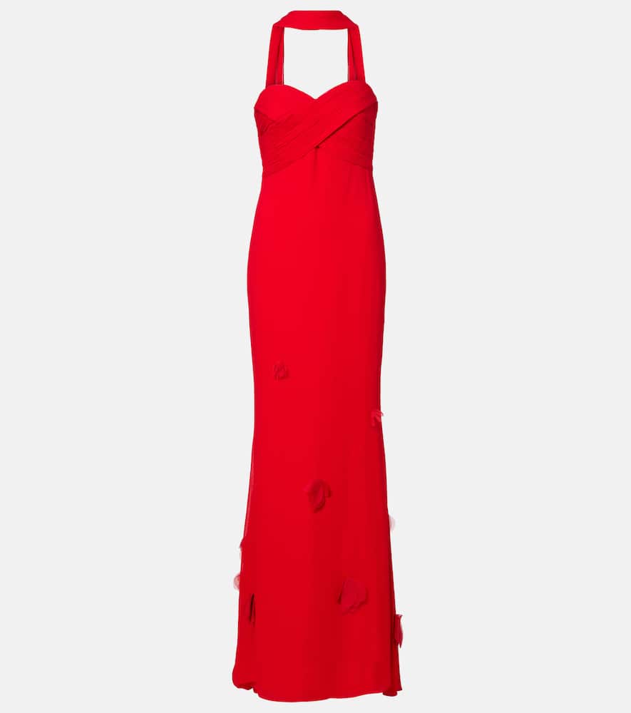 Платье с цветочной аппликацией и шарфом Self-Portrait, Red
Платье с цветочной аппликацией и шарфом Self-Portrait, Red