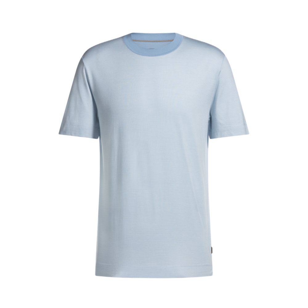 Футболка из хлопка и шелка с тонкими полосками BOSS, светло-голубой
Футболка из хлопка и шелка с тонкими полосками BOSS, светло-голубой