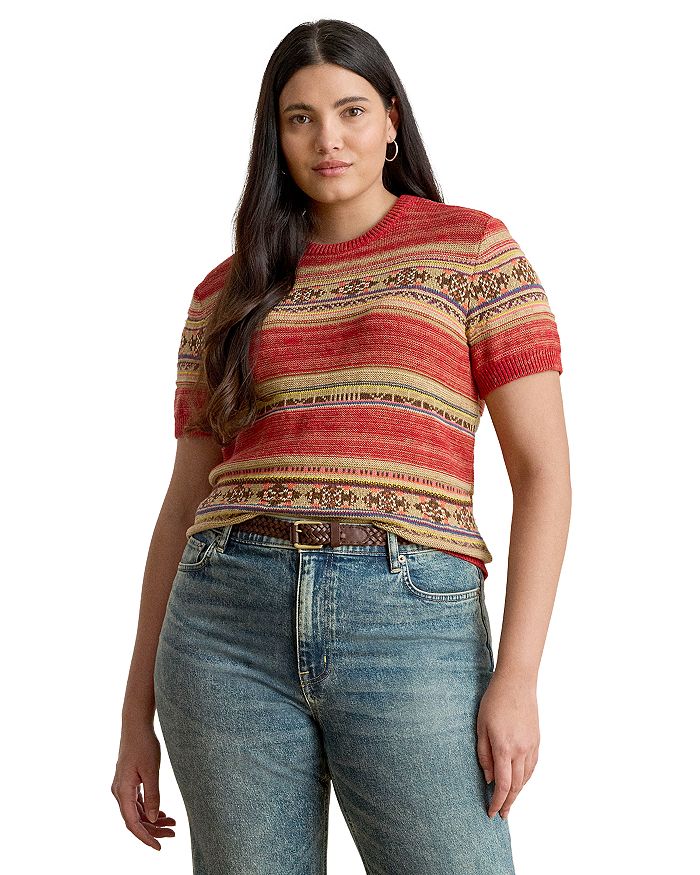 Плюс Гео Полосатый Свитер с Коротким Рукавом Ralph Lauren, мультиколор
Плюс Гео Полосатый Свитер с Коротким Рукавом Ralph Lauren, мультиколор