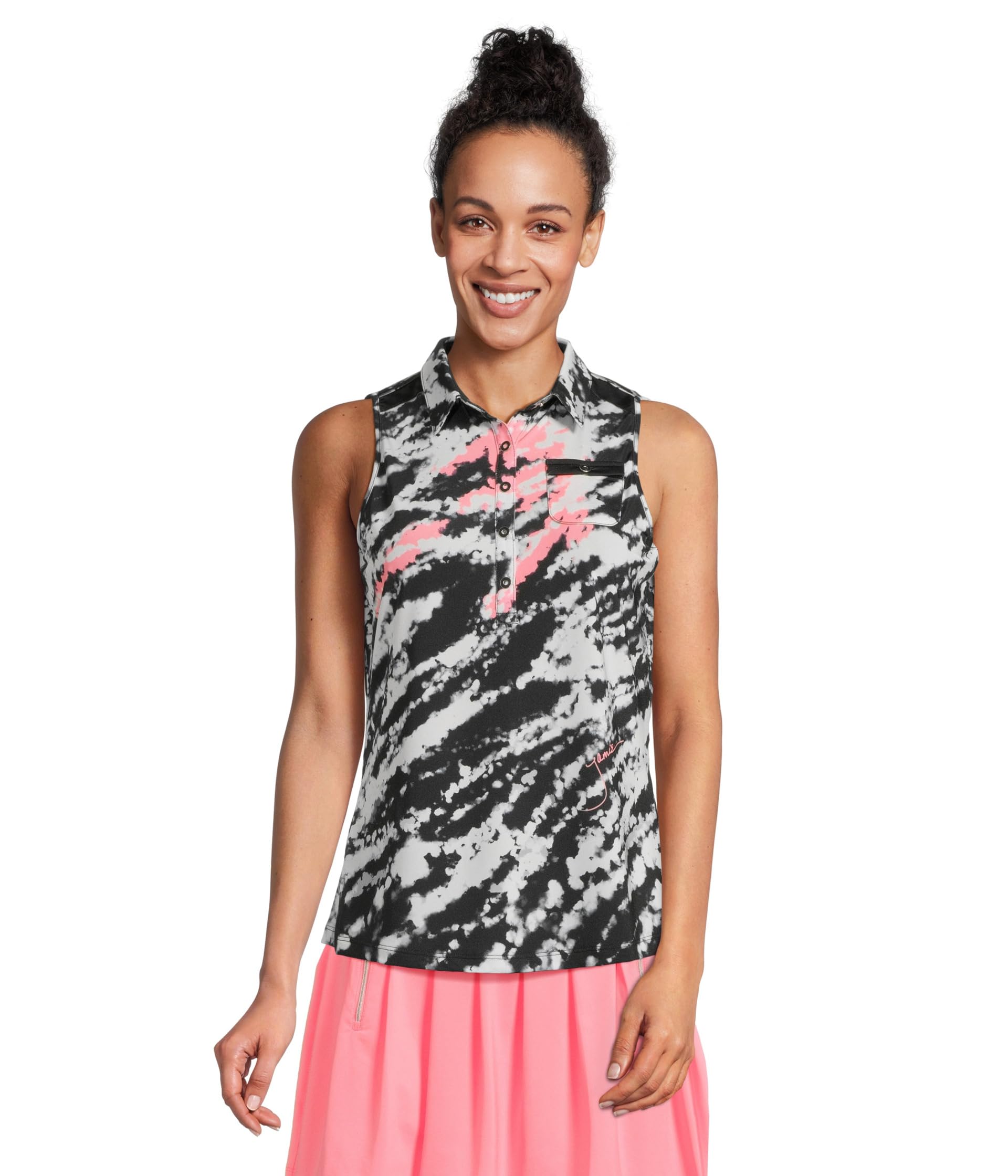 Топ Jamie Sadock Rorschach Print Full Button-Up Front Sleeveless Top, Flamingo Pink
Топ Jamie Sadock Rorschach Print Full Button-Up Front Sleeveless Top, Flamingo Pink