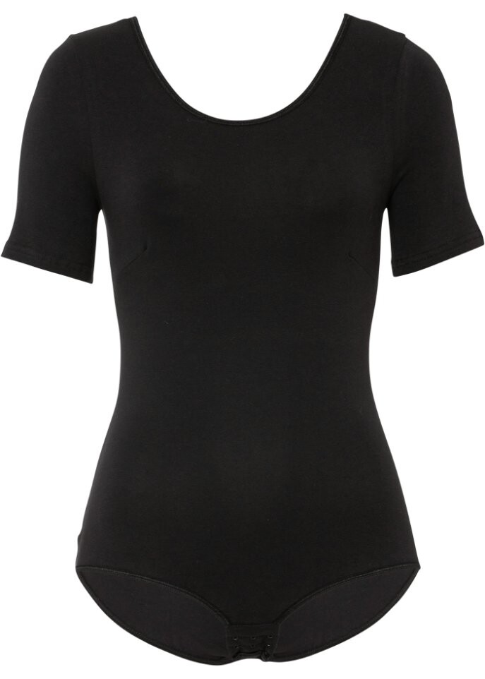 Боди с короткими рукавами из хлопка Bpc Bonprix Collection, черный 
Боди с короткими рукавами из хлопка Bpc Bonprix Collection, черный