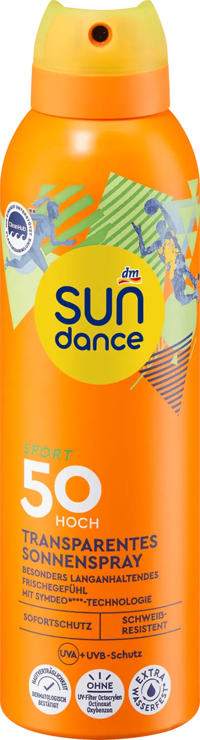 Солнцезащитный спрей SUNDANCE Sonnenspray Sport transparent, LSF 50, 200 ml
Солнцезащитный спрей SUNDANCE Sonnenspray Sport transparent, LSF 50, 200 ml