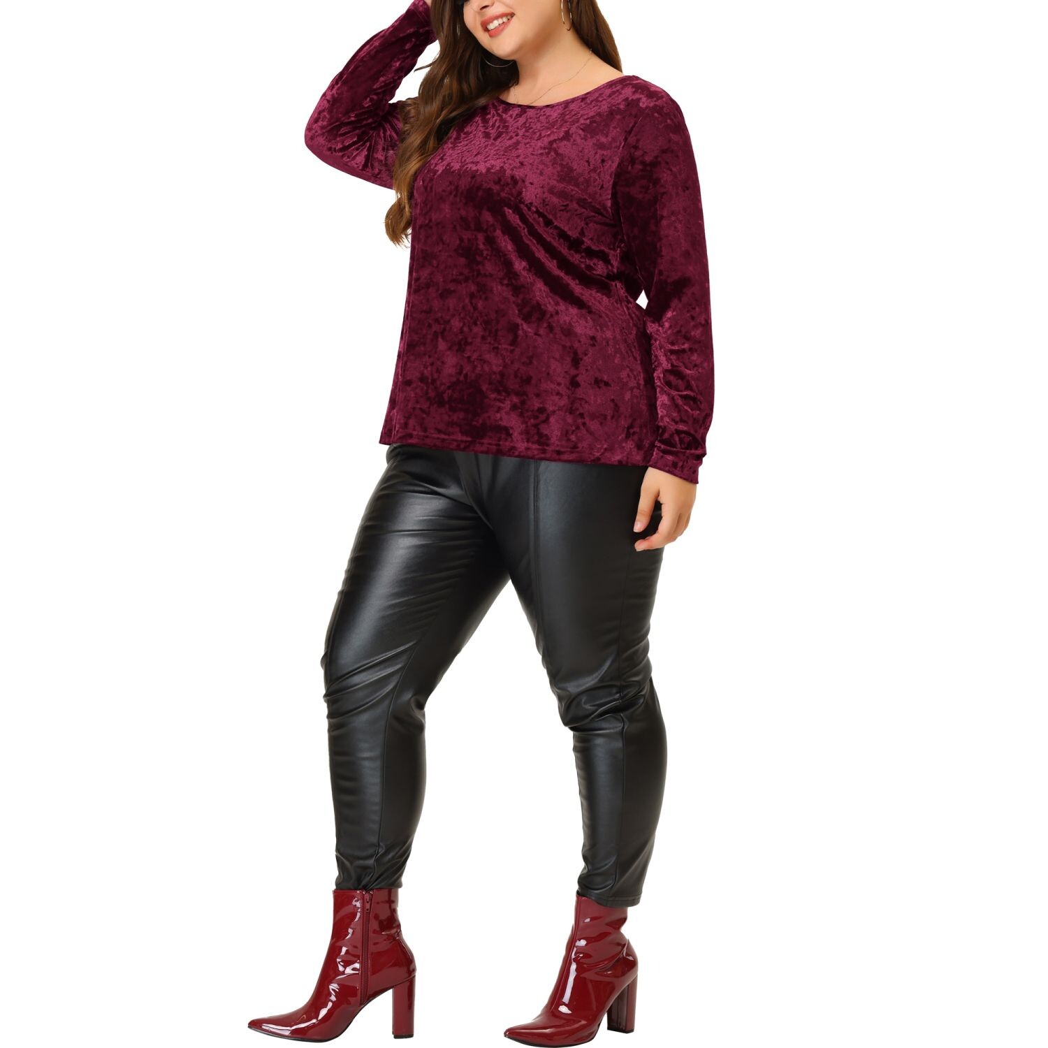 Женский модный бархатный топ с круглым вырезом и длинными рукавами больших размеров Agnes Orinda, зеленый
Женский модный бархатный топ с круглым вырезом и длинными рукавами больших размеров Agnes Orinda, зеленый