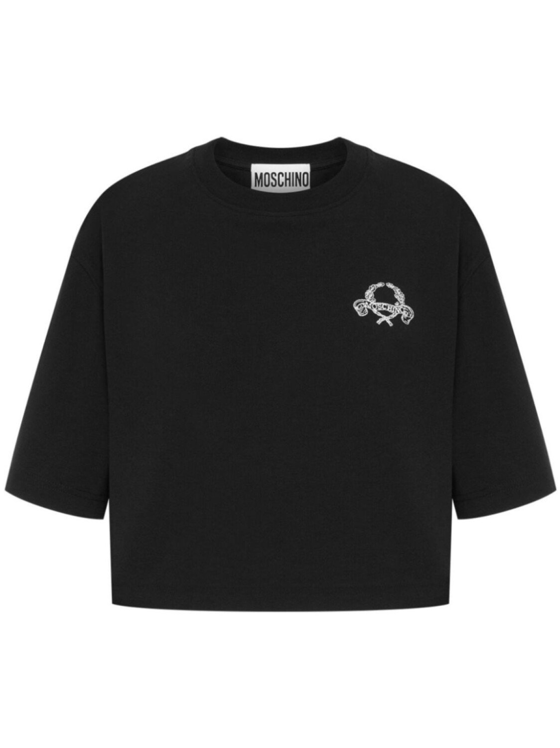 Футболка с вышитым логотипом Moschino, черный
Футболка с вышитым логотипом Moschino, черный