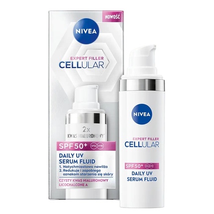 Cellular Expert Filler Spf50+ Daily Uv Serum Fluid - 30 мл Nivea 
Cellular Expert Filler Spf50+ Daily Uv Serum Fluid - 30 мл Nivea