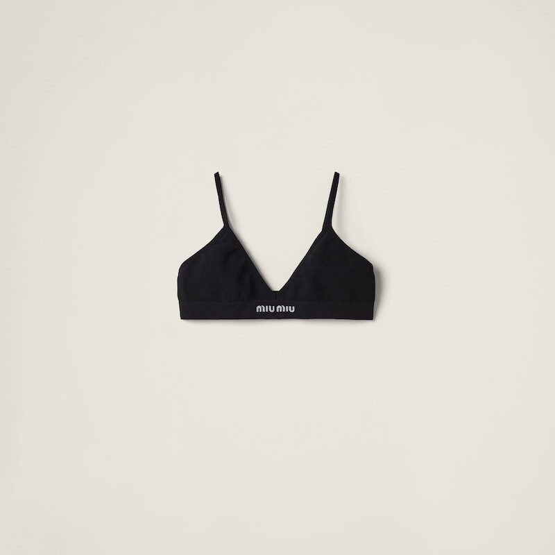 Бесшовный бюстгальтер Miu Miu, черный
Бесшовный бюстгальтер Miu Miu, черный