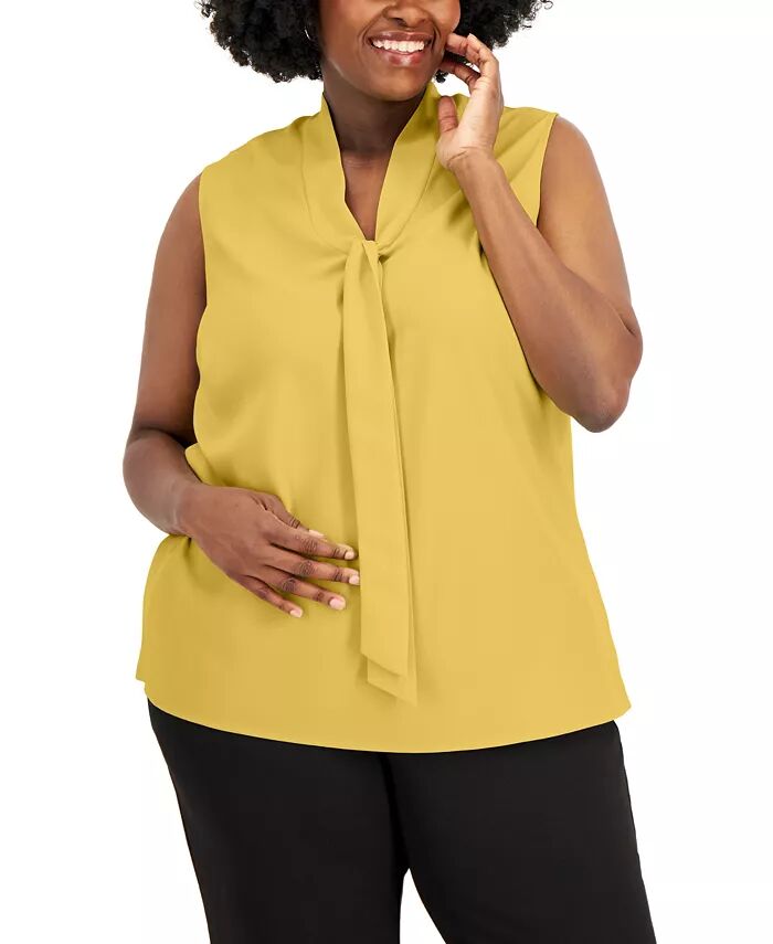 Топ с бантом больших размеров Kasper, золотой
Топ с бантом больших размеров Kasper, золотой