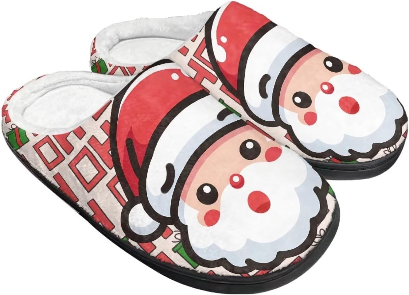 Праздничные рождественские тапочки для дома и улицы, тапочки, хлопковые тапочки для женщин и мужчин, пушистые зимние тапочки Buxolandt, Santa Claus Print
Праздничные рождественские тапочки для дома и улицы, тапочки, хлопковые тапочки для женщин и мужчин, пушистые зимние тапочки Buxolandt, Santa Claus Print
