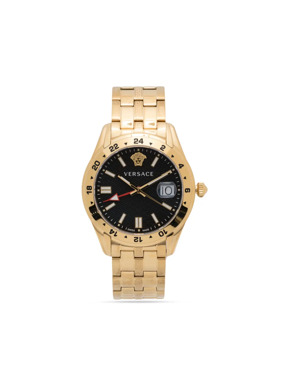 Наручные часы Greca Time GMT 41 мм Versace, черный
Наручные часы Greca Time GMT 41 мм Versace, черный