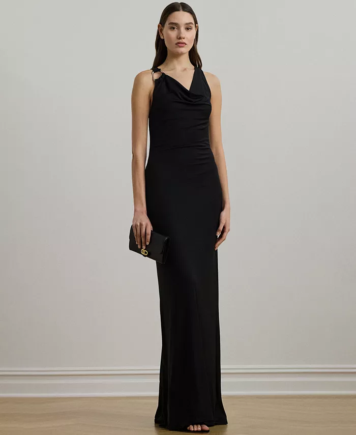 Женское платье из джерси с отделкой кольцами и воротником-хомут Lauren Ralph Lauren, черный
Женское платье из джерси с отделкой кольцами и воротником-хомут Lauren Ralph Lauren, черный