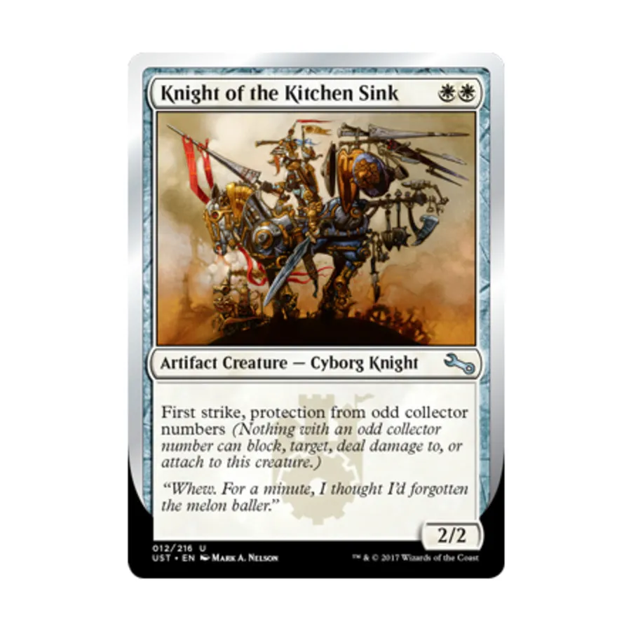 CCG Рыцарь кухонной мойки — D (U), MTG - Unstable
CCG Рыцарь кухонной мойки — D (U), MTG - Unstable