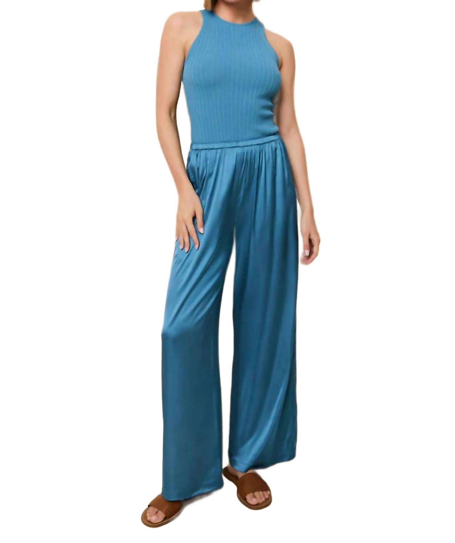 Сатиновые брюки Monaco в цвете французский синий Solid & Striped 
Сатиновые брюки Monaco в цвете французский синий Solid & Striped