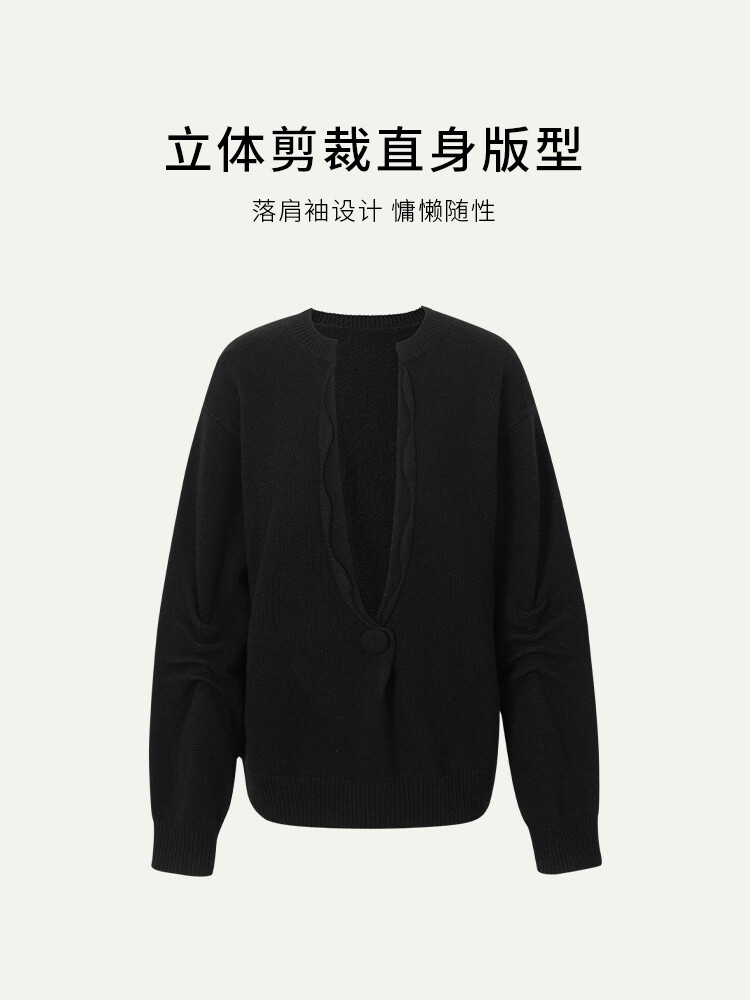 Вязаный свитер Mai Meng женский, черный
Вязаный свитер Mai Meng женский, черный