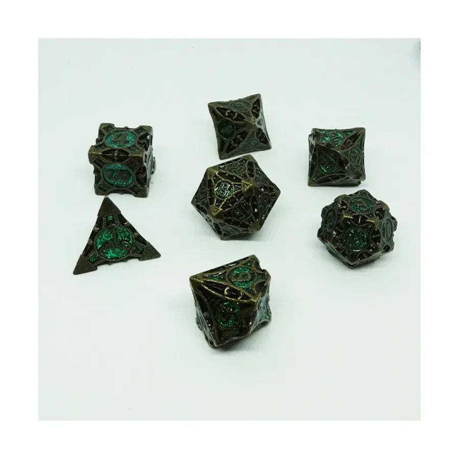 Poly Set Зеленый Intric (7), Metal Dice (Chronicle Cards)
Poly Set Зеленый Intric (7), Metal Dice (Chronicle Cards)