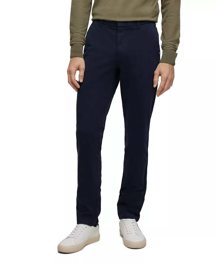 Мужские брюки-чиносы облегающего кроя из хлопкового габардина стретч-кроя Hugo Boss, синий
Мужские брюки-чиносы облегающего кроя из хлопкового габардина стретч-кроя Hugo Boss, синий