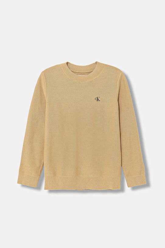 Детский хлопковый свитер Calvin Klein Jeans, бежевый
Детский хлопковый свитер Calvin Klein Jeans, бежевый