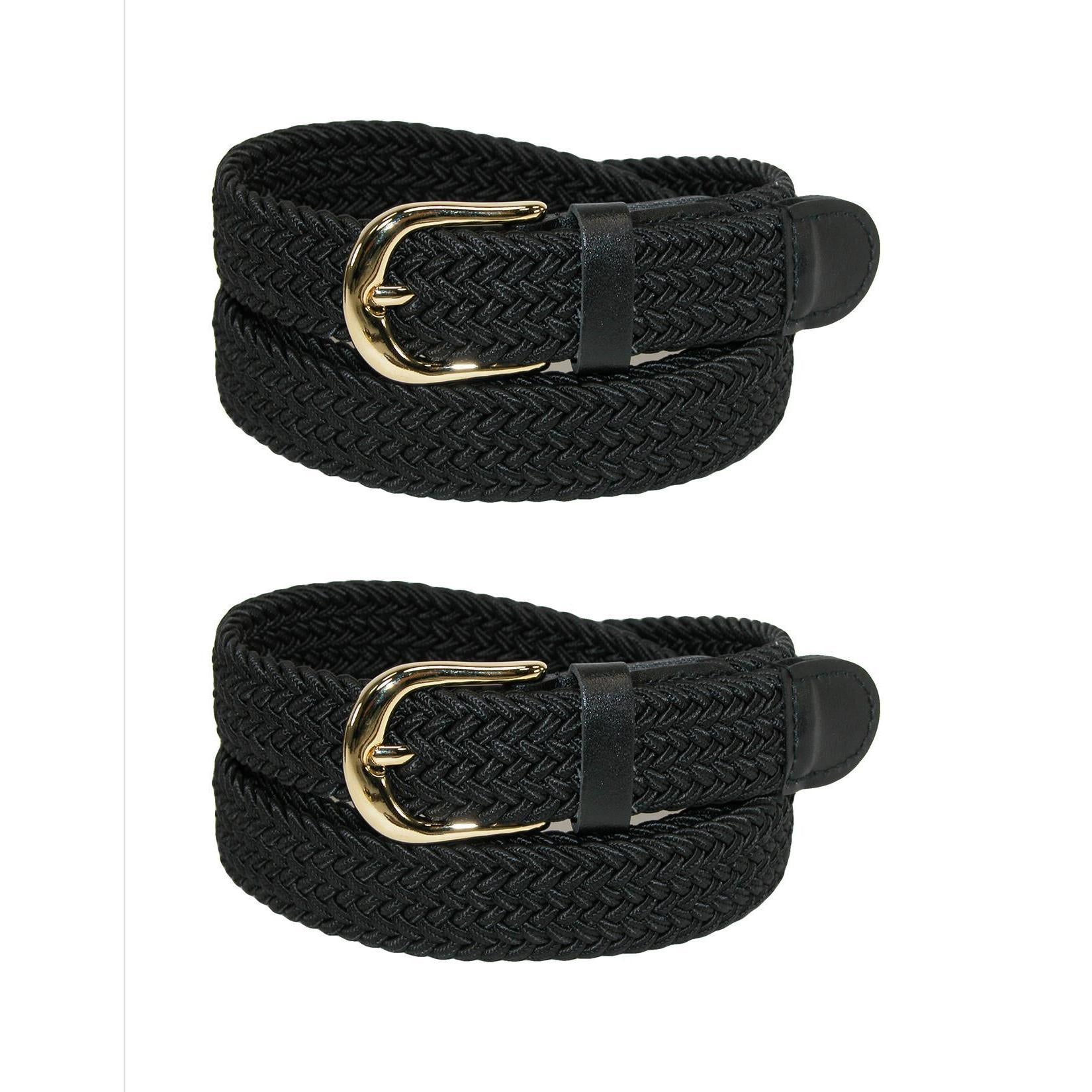 Женский эластичный плетеный пояс (упаковка из 2 шт.) CTM, черный
Женский эластичный плетеный пояс (упаковка из 2 шт.) CTM, черный