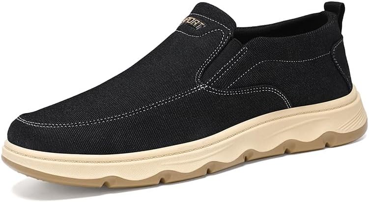 Мужские лоферы из холщовой ткани - дышащая сетчатая подкладка, модель без шнурков, повседневные прогулочные туфли с удобной резиновой подошвой, подходят для всех сезонов Hhhchpm, черный
Мужские лоферы из холщовой ткани - дышащая сетчатая подкладка, модель без шнурков, повседневные прогулочные туфли с удобной резиновой подошвой, подходят для всех сезонов Hhhchpm, черный