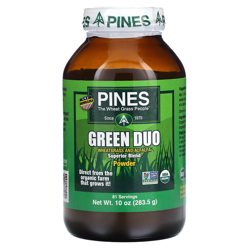 Pines International, Green Duo, порошок, 283,5 г (10 унций)
Pines International, Green Duo, порошок, 283,5 г (10 унций)