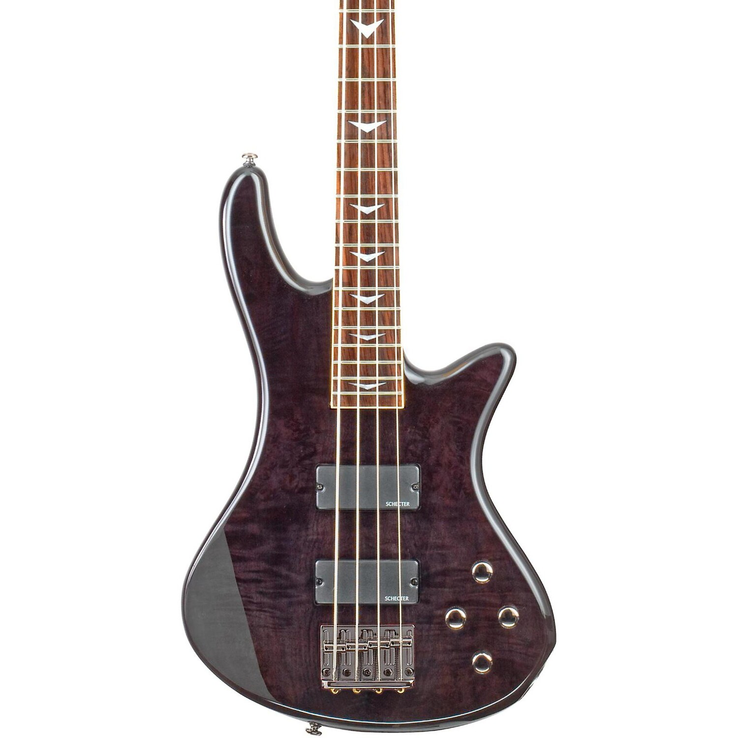 Schecter Guitar Research Stiletto Extreme-4 Bass See-Thru Black 
Schecter Guitar Research Stiletto Extreme-4 Bass See-Thru Black