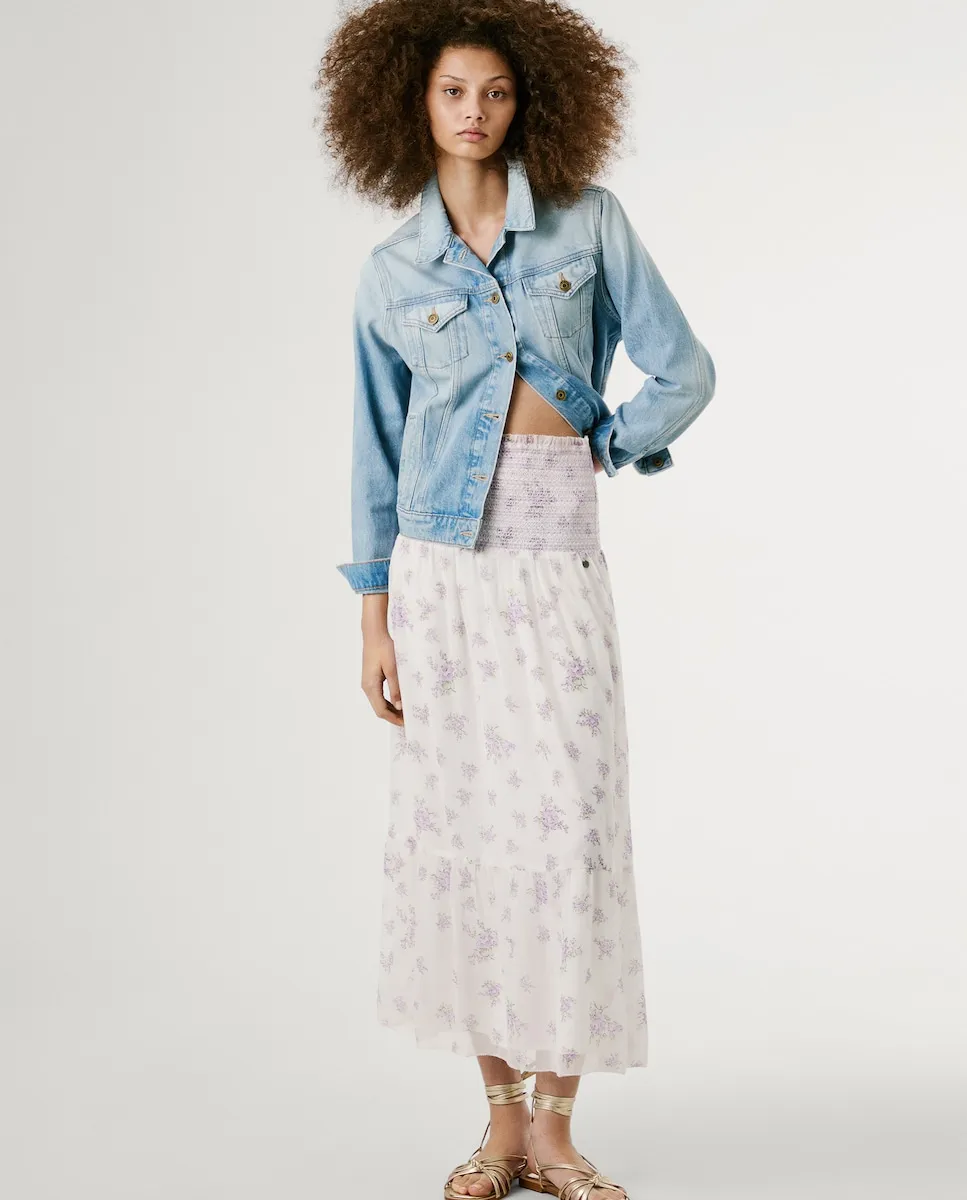 Длинная юбка с цветочным принтом Pepe Jeans, кремовый
Длинная юбка с цветочным принтом Pepe Jeans, кремовый