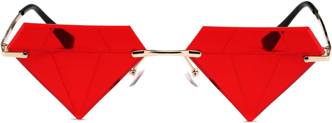 Солнцезащитные очки JOVAKIT в форме треугольника и ромба для женщин и мужчин, винтажные, без оправы, в стиле ретро, для рейв-вечеринок и Хэллоуина, A7 Gold/Red
Солнцезащитные очки JOVAKIT в форме треугольника и ромба для женщин и мужчин, винтажные, без оправы, в стиле ретро, для рейв-вечеринок и Хэллоуина, A7 Gold/Red
