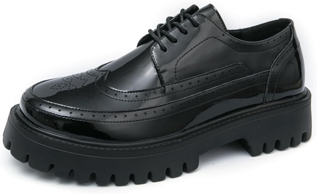 Мужские классические туфли броги на шнуровке с платформой из лакированной кожи, легкие оксфорды, формальная обувь для бизнеса, свадьбы, с круглым носком, мокасины Jhfdioy, черный
Мужские классические туфли броги на шнуровке с платформой из лакированной кожи, легкие оксфорды, формальная обувь для бизнеса, свадьбы, с круглым носком, мокасины Jhfdioy, черный