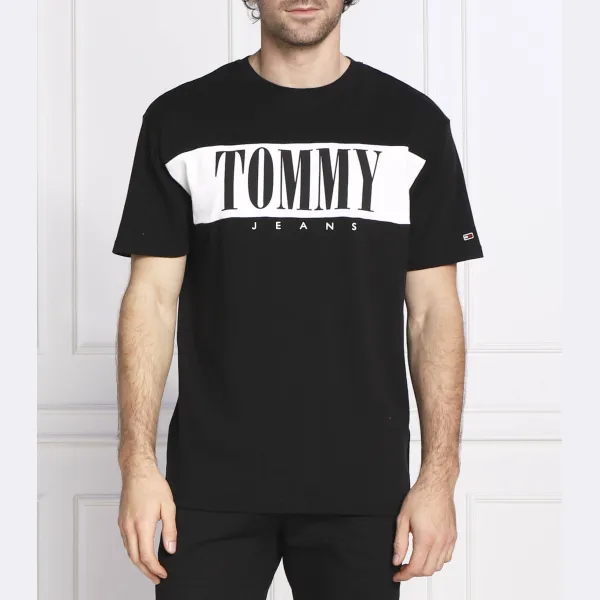 Футболка стандартного кроя с цветными блоками Tommy Hilfiger, черный 
Футболка стандартного кроя с цветными блоками Tommy Hilfiger, черный