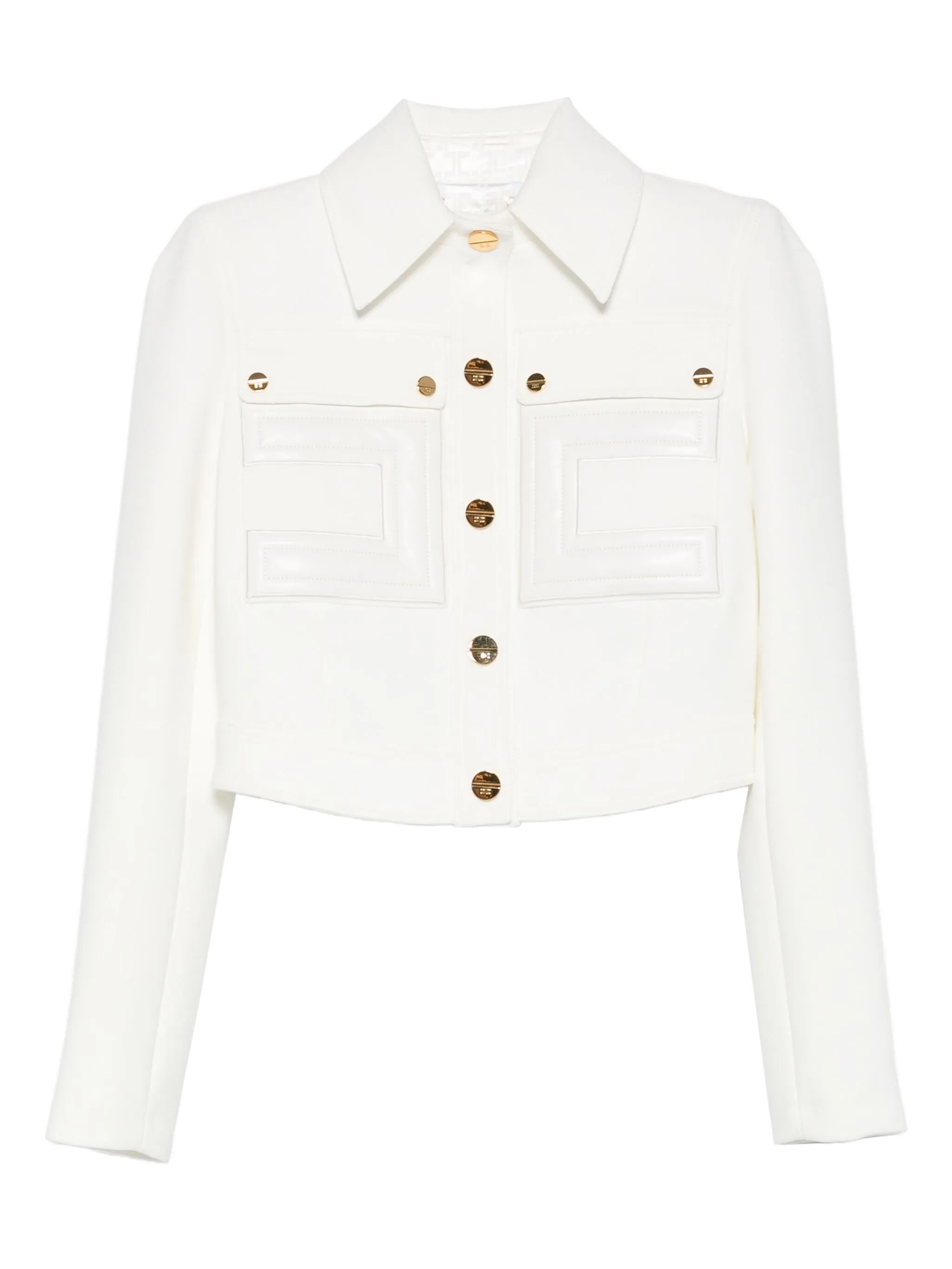 Креповый блейзер Elisabetta Franchi, белый
Креповый блейзер Elisabetta Franchi, белый
