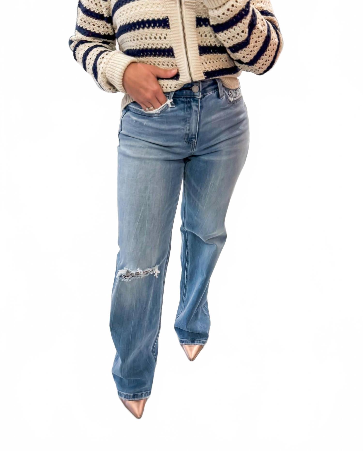 Время, проведенное с пользой, джинсы с высокой посадкой в среднем оттенке VERVET BY FLYING MONKEY, Medium Wash
Время, проведенное с пользой, джинсы с высокой посадкой в среднем оттенке VERVET BY FLYING MONKEY, Medium Wash