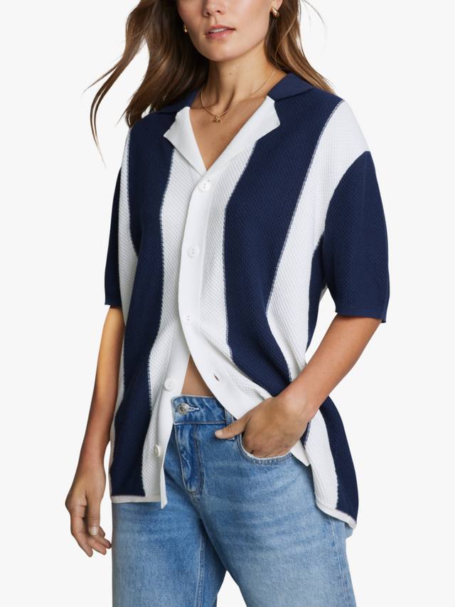 Унисекс вязаная полосатая рубашка Hay Life, Navy/White
Унисекс вязаная полосатая рубашка Hay Life, Navy/White