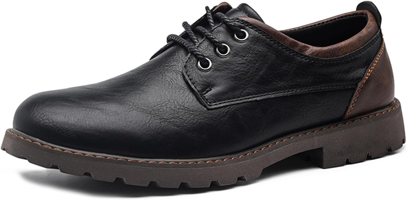 Мужские модные туфли-оксфорды EGGDK, винтажная кожа, круглый носок, шнуровка, платформа, рифленая подошва, повседневные деловые современные дерби, удобные, противоскользящие туфли для мужчин, черный
Мужские модные туфли-оксфорды EGGDK, винтажная кожа, круглый носок, шнуровка, платформа, рифленая подошва, повседневные деловые современные дерби, удобные, противоскользящие туфли для мужчин, черный