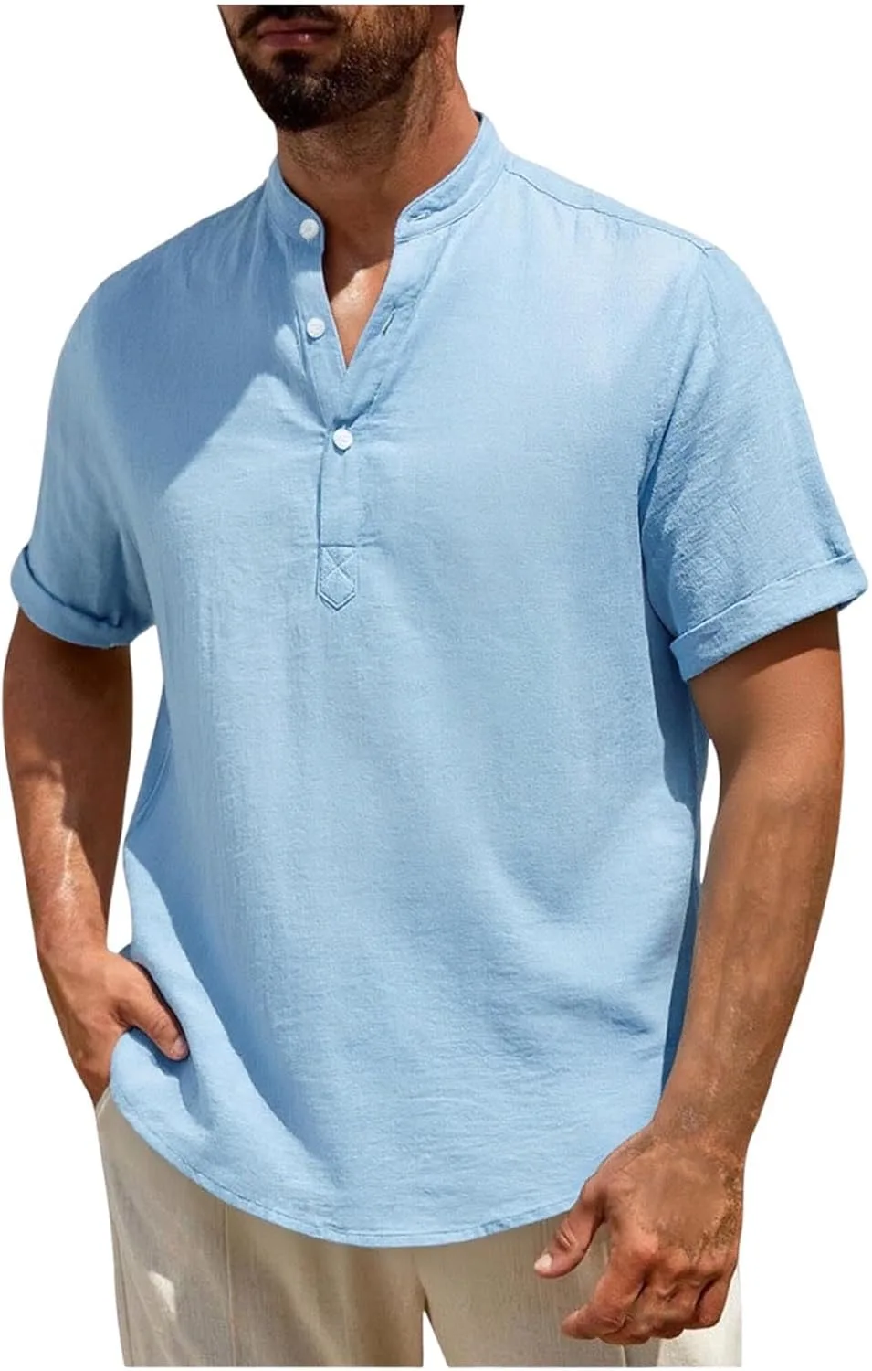 Мужская футболка Henley с коротким рукавом, легкая и удобная
Мужская футболка Henley с коротким рукавом, легкая и удобная